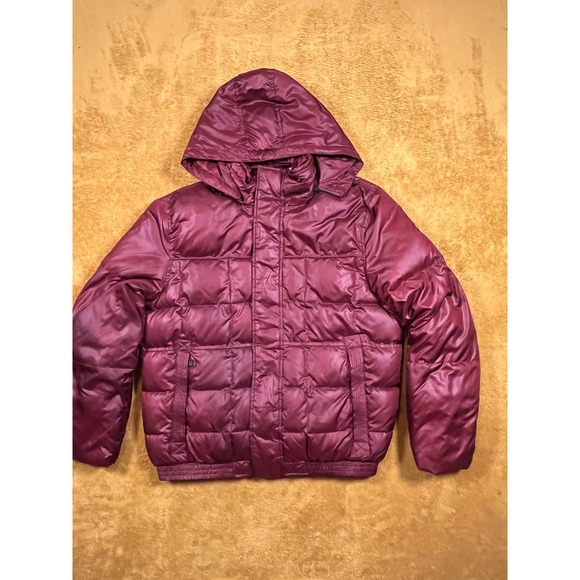 Marc New York Andrew Marc Puffer Jacket Hooded Down Filled Burgundy Men's Size L